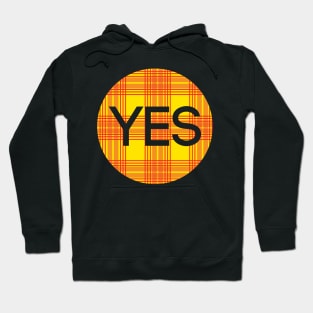 YES, Scottish Independence Lion Rampant Coloured Tartan Circle Hoodie